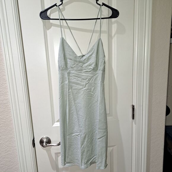 Madewell Sadie Mini Slip Dress Gatehouse Green Strappy Women's Sz 0 Item NL091 - Picture 2 of 11